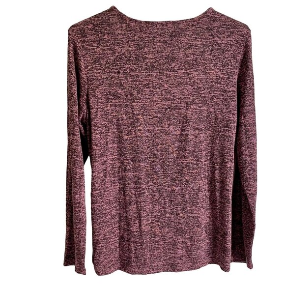 Kathy Ireland Purple Long Sleeve Knit Top Cross-Front Women's Medium NEW NWT - Picture 6 of 9